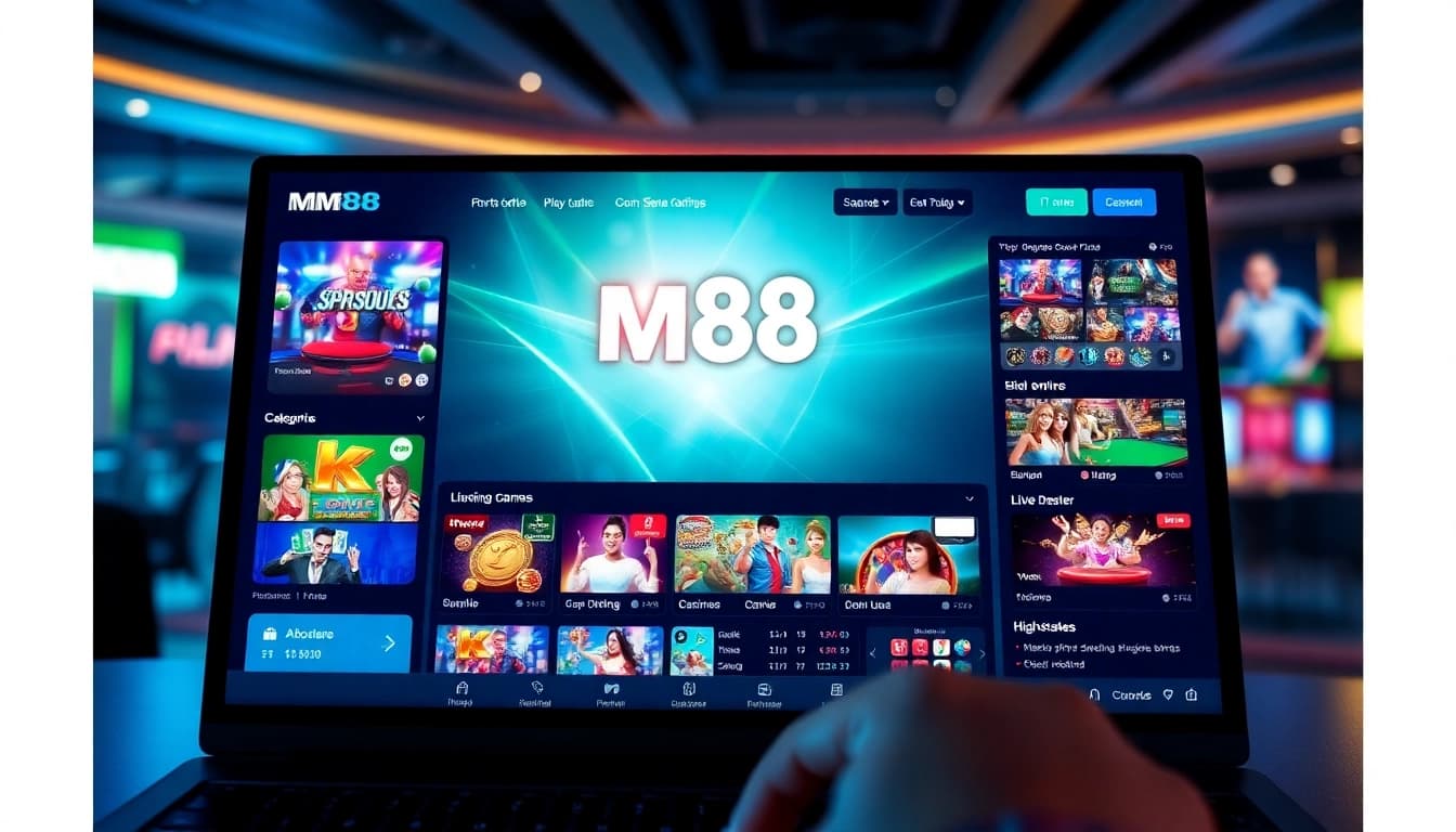 Engaging MM88 online gaming platform interface showcasing diverse gaming options.