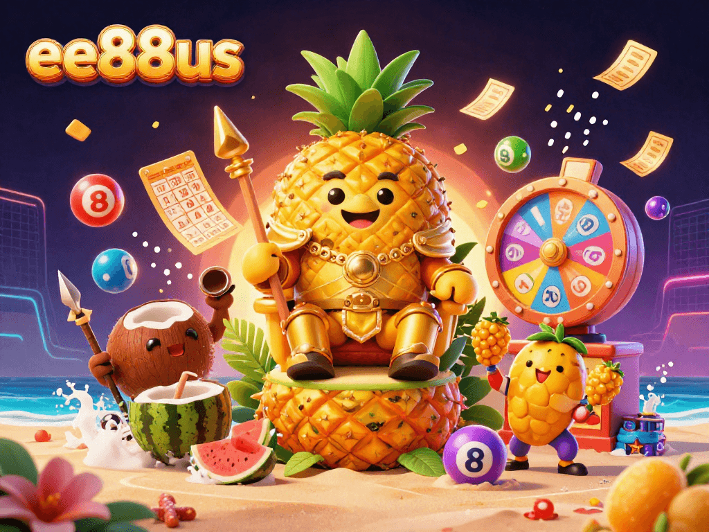 Experience thrilling gameplay at ee88us with our vibrant beach casino featuring the golden pineapple king and lively game elements.