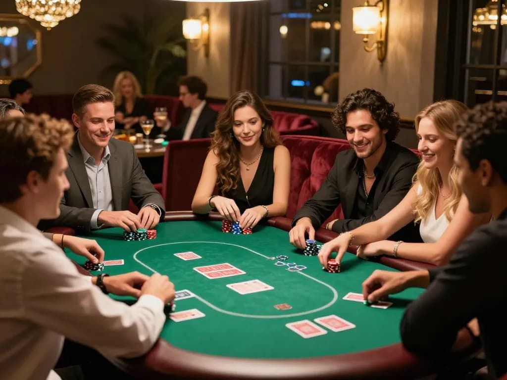 Experience the excitement of a slot bonus new member at a high-stakes poker night with friends.