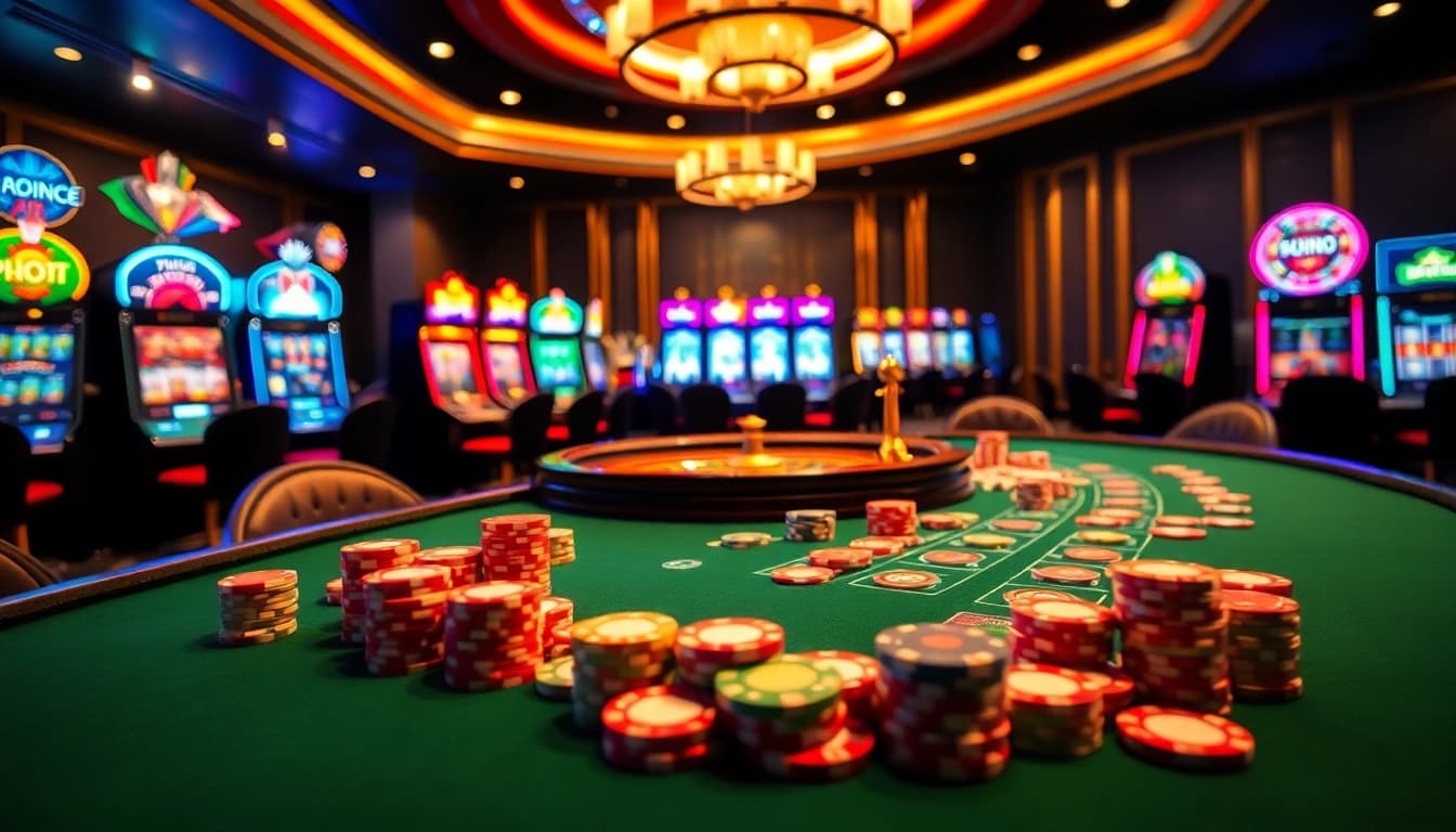 Winner at the poker table at https://babu88.global/ with chips and cards, showcasing an exciting casino experience.