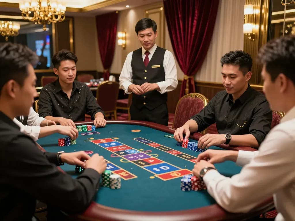 Players competing in an exciting game of Xóc Đĩa at RR88 casino, showcasing vibrant atmosphere and strategic gameplay.