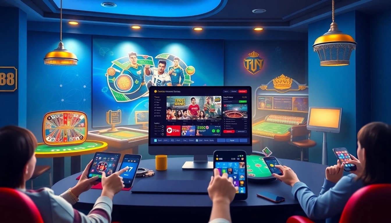 TV88 interactive online gaming platform showcasing diverse gambling options and user engagement.
