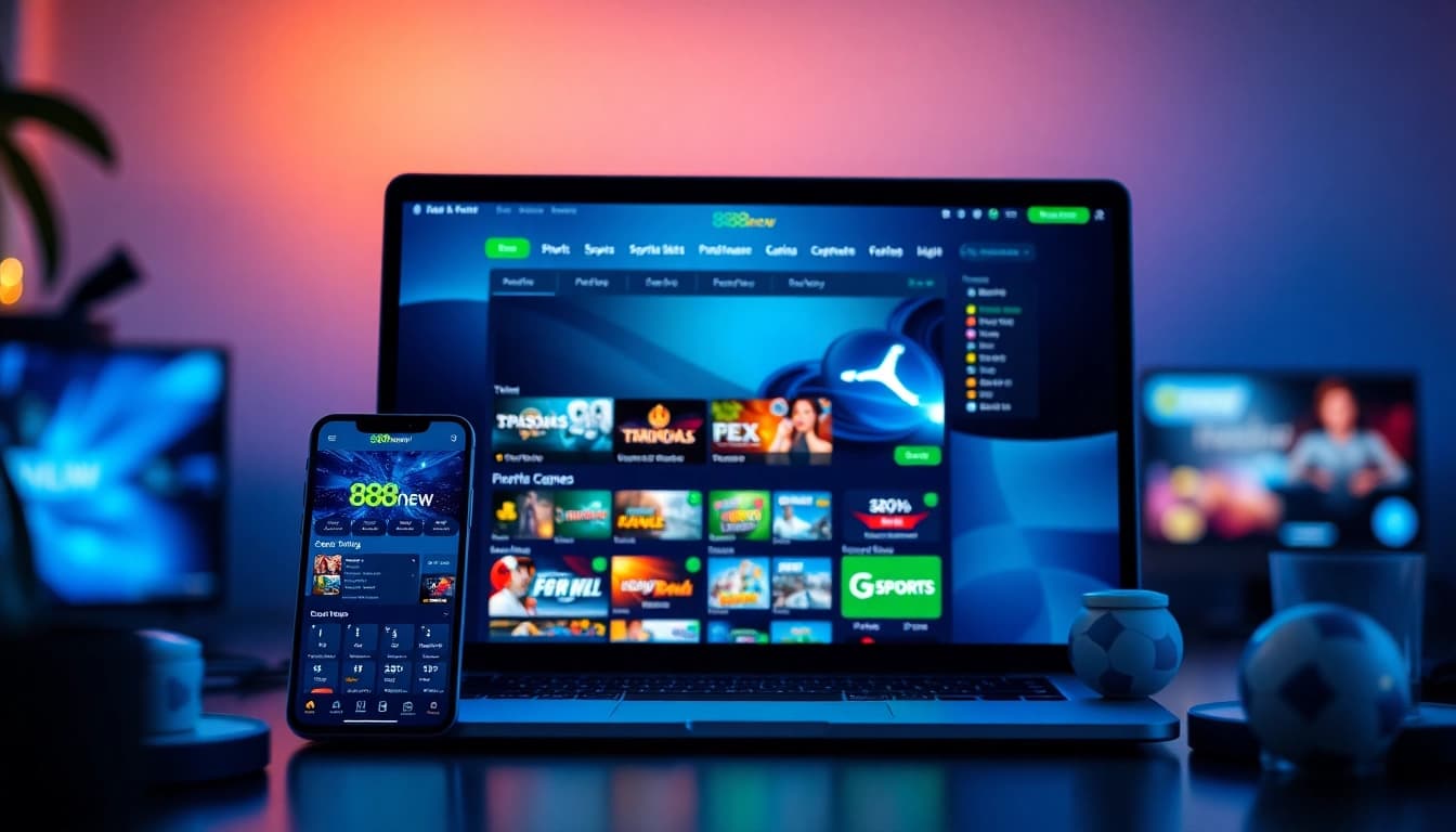 Experience the dynamic interface of the 888new online gambling platform with a focus on innovative games and user engagement.