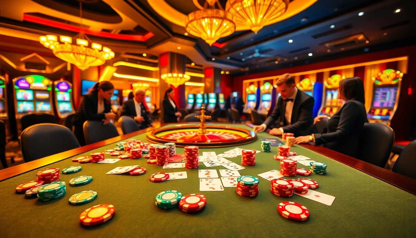 Experience excitement at the high-stakes table with vua99's vibrant casino atmosphere.