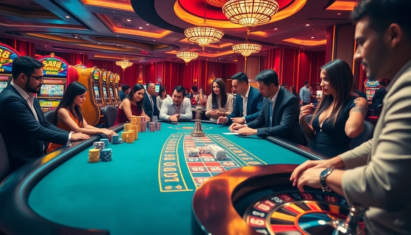 Experience the thrill of gambling at SA88 with vibrant casino games and engaged players.