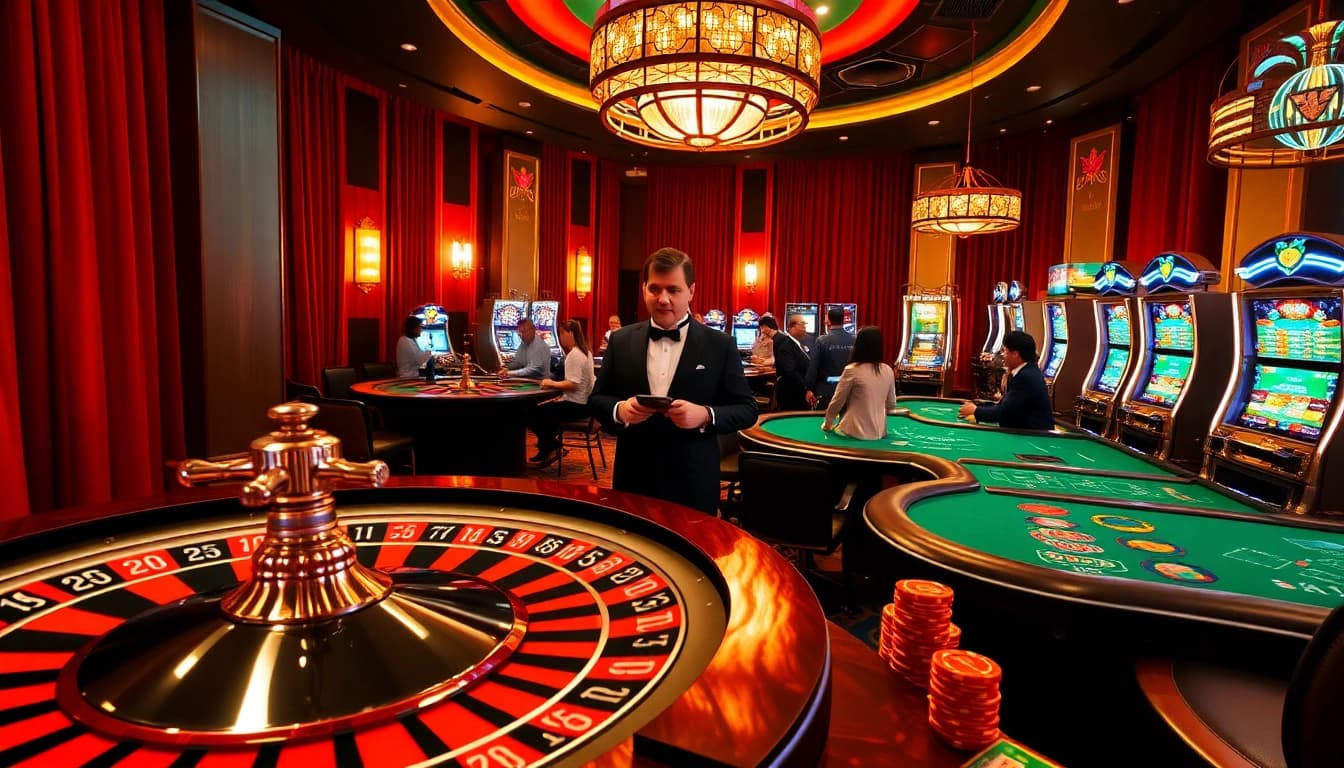 Engage in thrilling casino games at 5z7776 com with luxurious roulette and poker scenes.