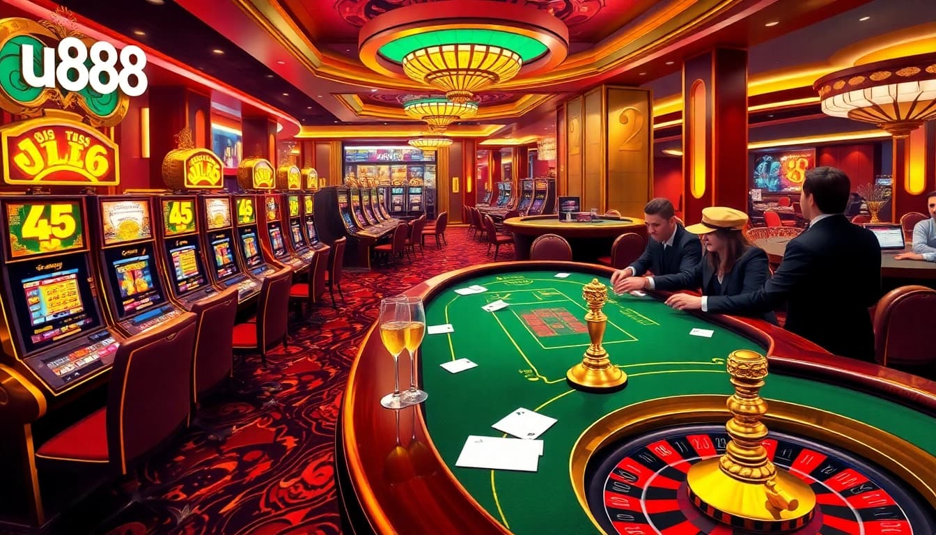 Experience the thrill of u888 with lively games and luxury casino visuals.