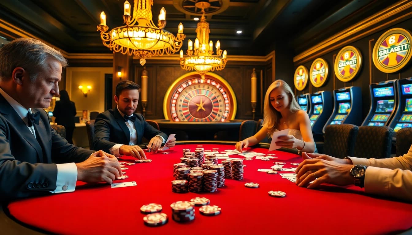 Experience pHsky gaming with thrilling poker moments at a luxurious casino table.