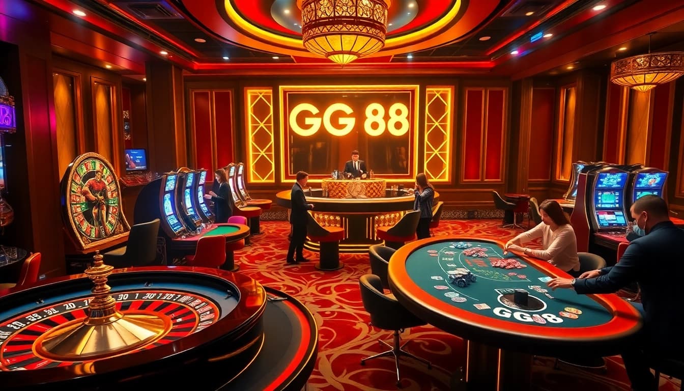 Experience engaging gaming moments at GG88's vibrant casino atmosphere.