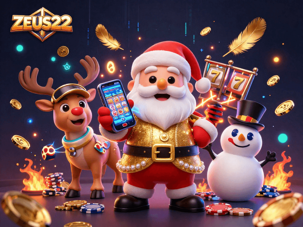 Experience winning streaks with ZEUS222 casino: Santa and friends celebrate jackpot slots!