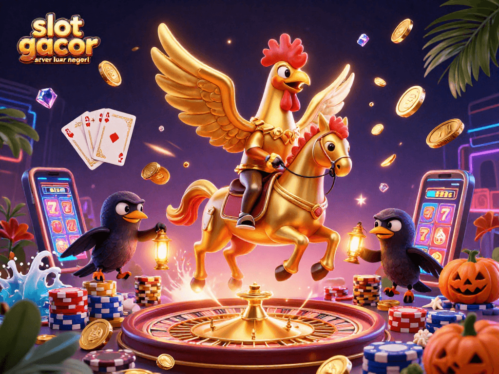 Experience thrilling wins with slot gacor server luar negeri in this enchanting casino scene.