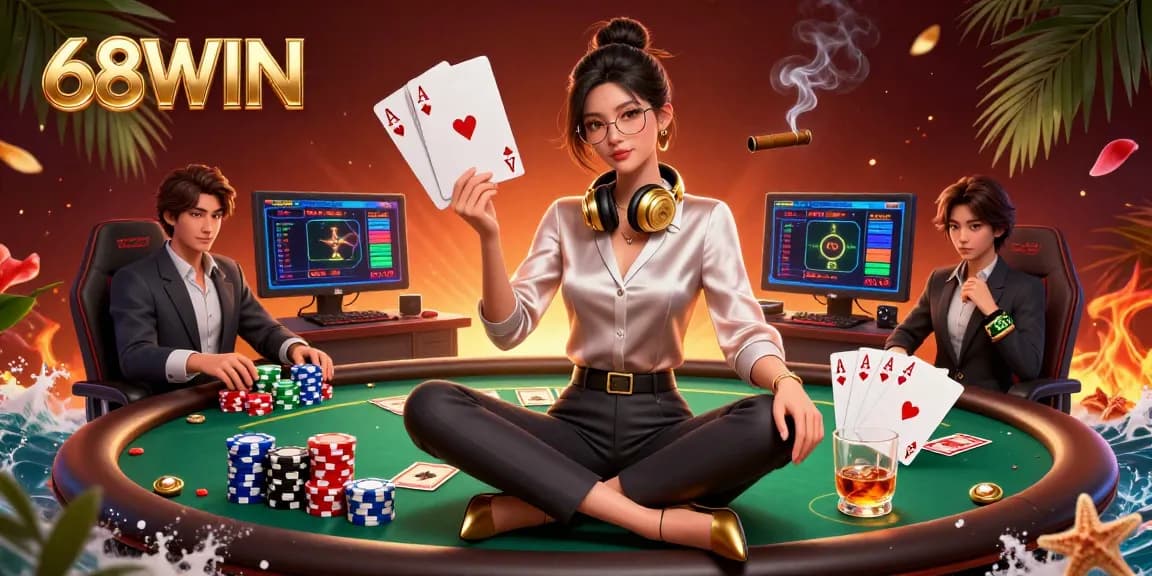 Experience thrilling games at 68WIN with vibrant casino elements and action.