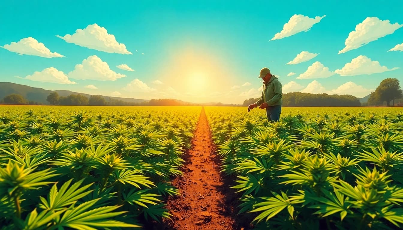 Discover the vibrant cannabis farm showcasing GEEK THC's commitment to quality and sustainability.