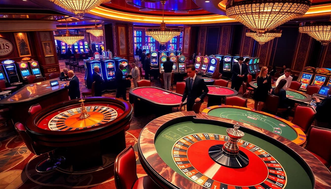 Experience the thrill of gambling with mm88 com, featuring poker tables and roulette wheels.