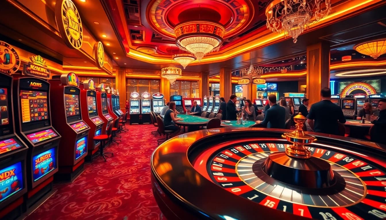 Experience the excitement of RR88 with vibrant casino games, thrilling players, and luxurious décor.