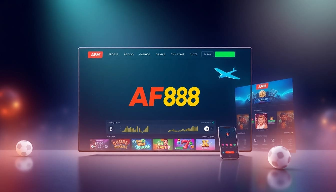 AF88 online betting platform interface showcasing vibrant games and user support features