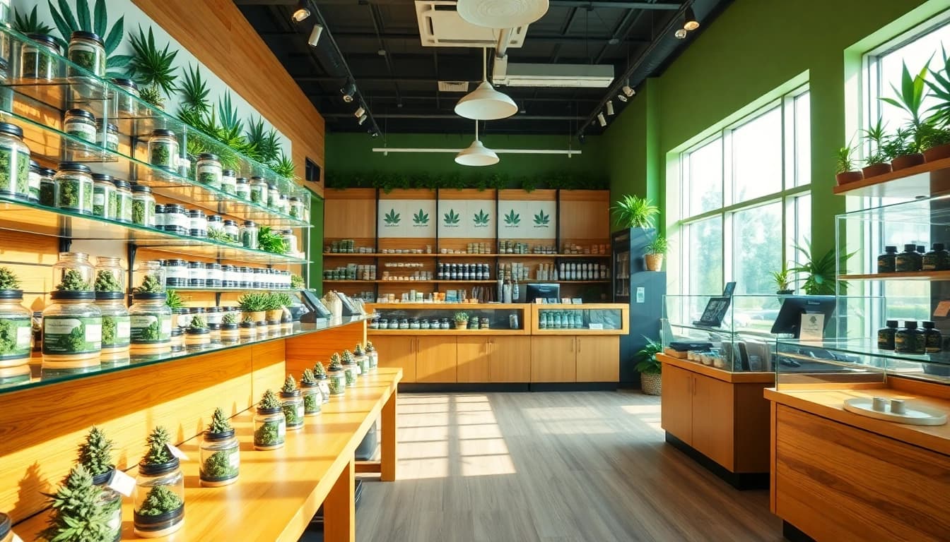 Discover quality cannabis products at the Weed Store, featuring a welcoming interior and vibrant displays.