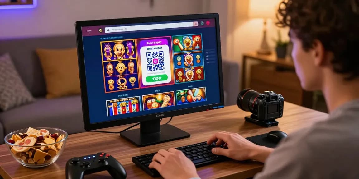 Exciting online gaming setup for a slot deposit 1000 with user-friendly interface and cozy atmosphere.