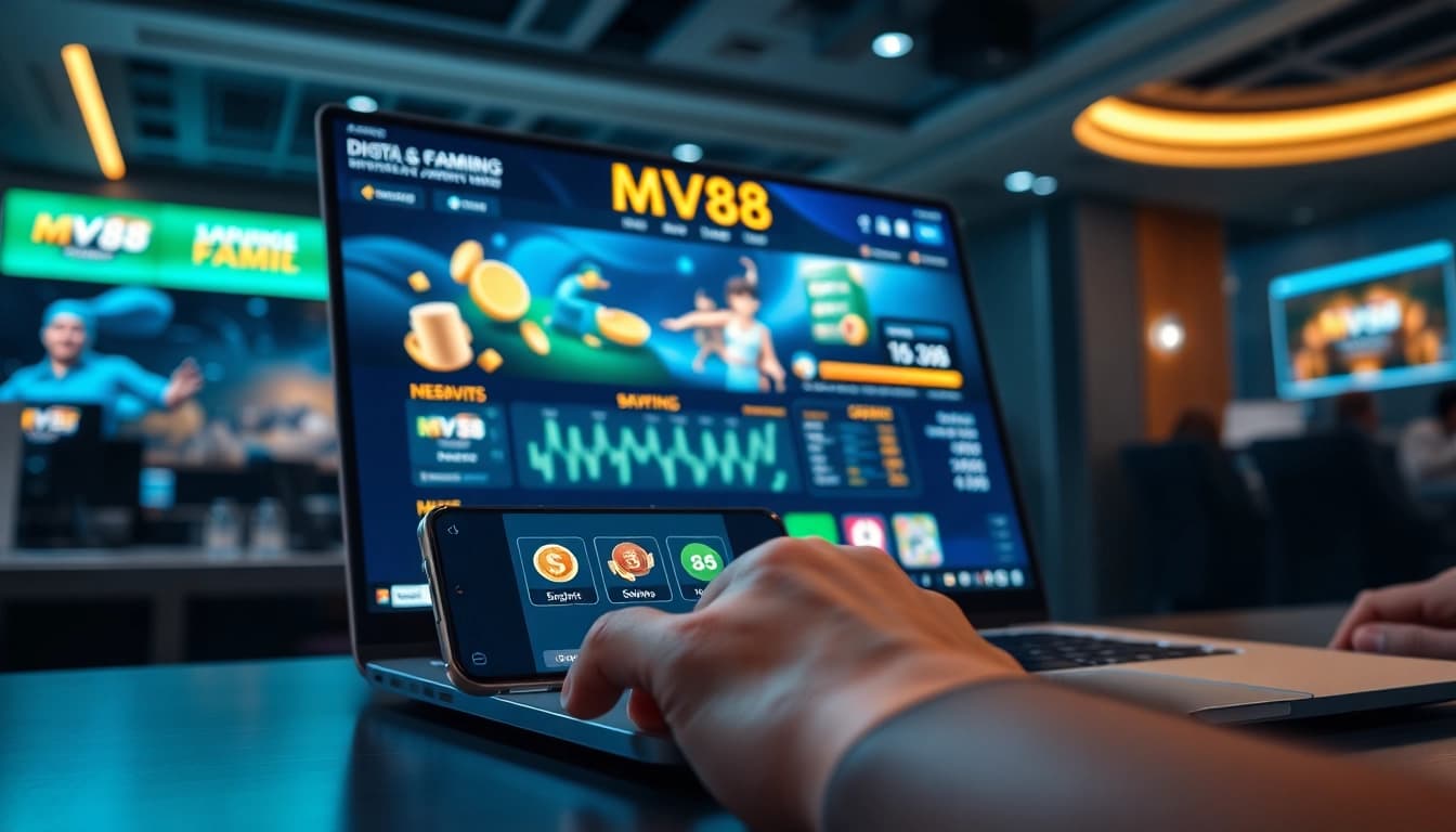 MV88 gaming interface showcasing innovative features and secure transactions