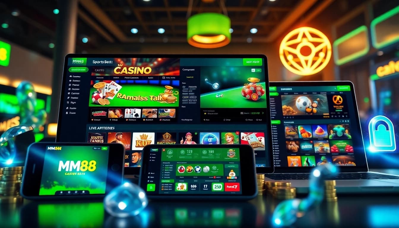 MM88 user-friendly gaming platform interface showcasing secure sports betting and casino games.