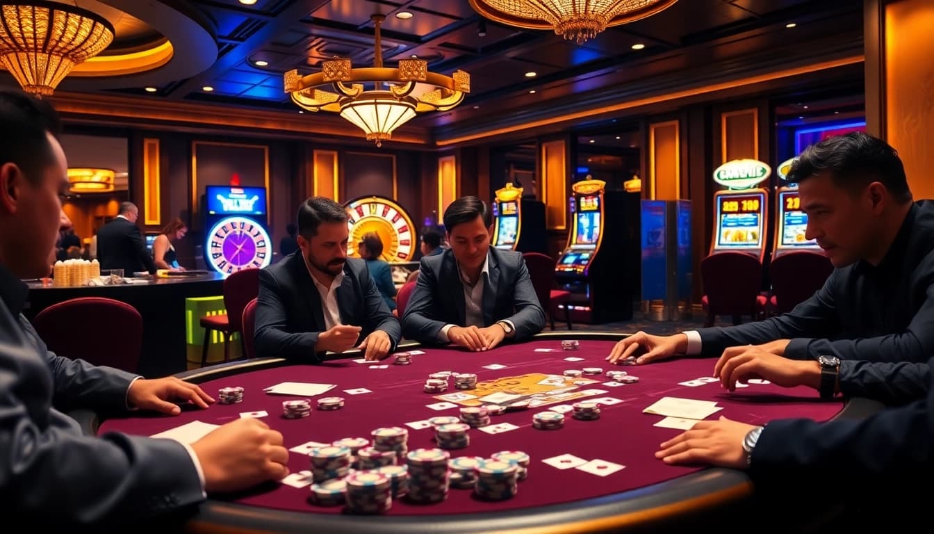 Experience the thrill of 68win poker tournaments with engaged players and vibrant casino elements.