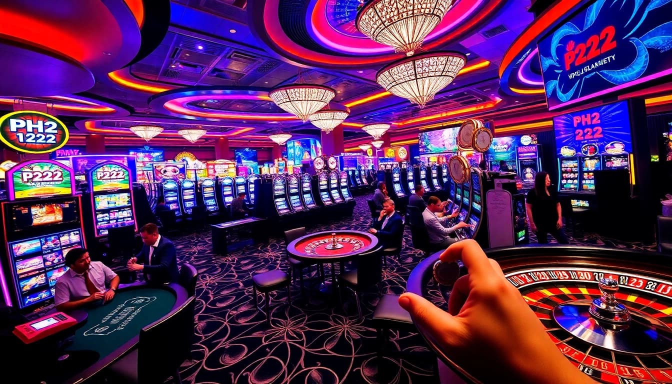 Experience thrilling gaming at PH222 with engaging slot machines and lively tables.