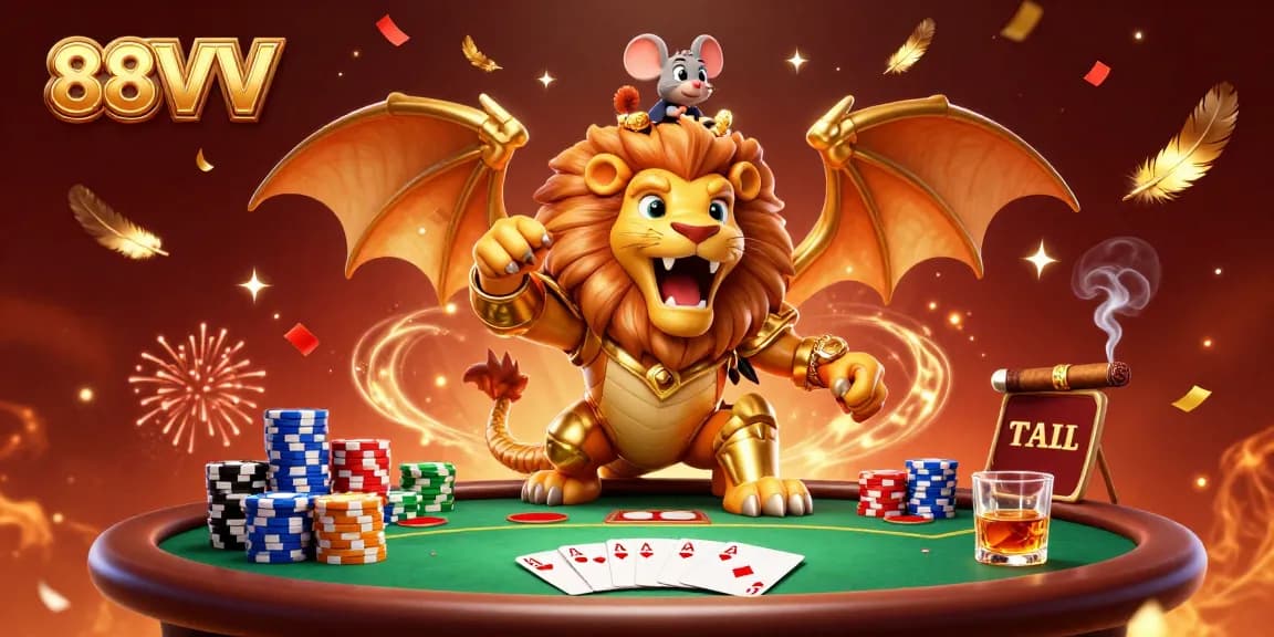 Win big at 88VV casino with a vibrant 3D illustration showcasing triumph and excitement in gaming.