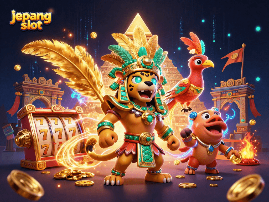 Experience thrilling action with jepang slot on colorful slot reels surrounded by captivating casino elements.