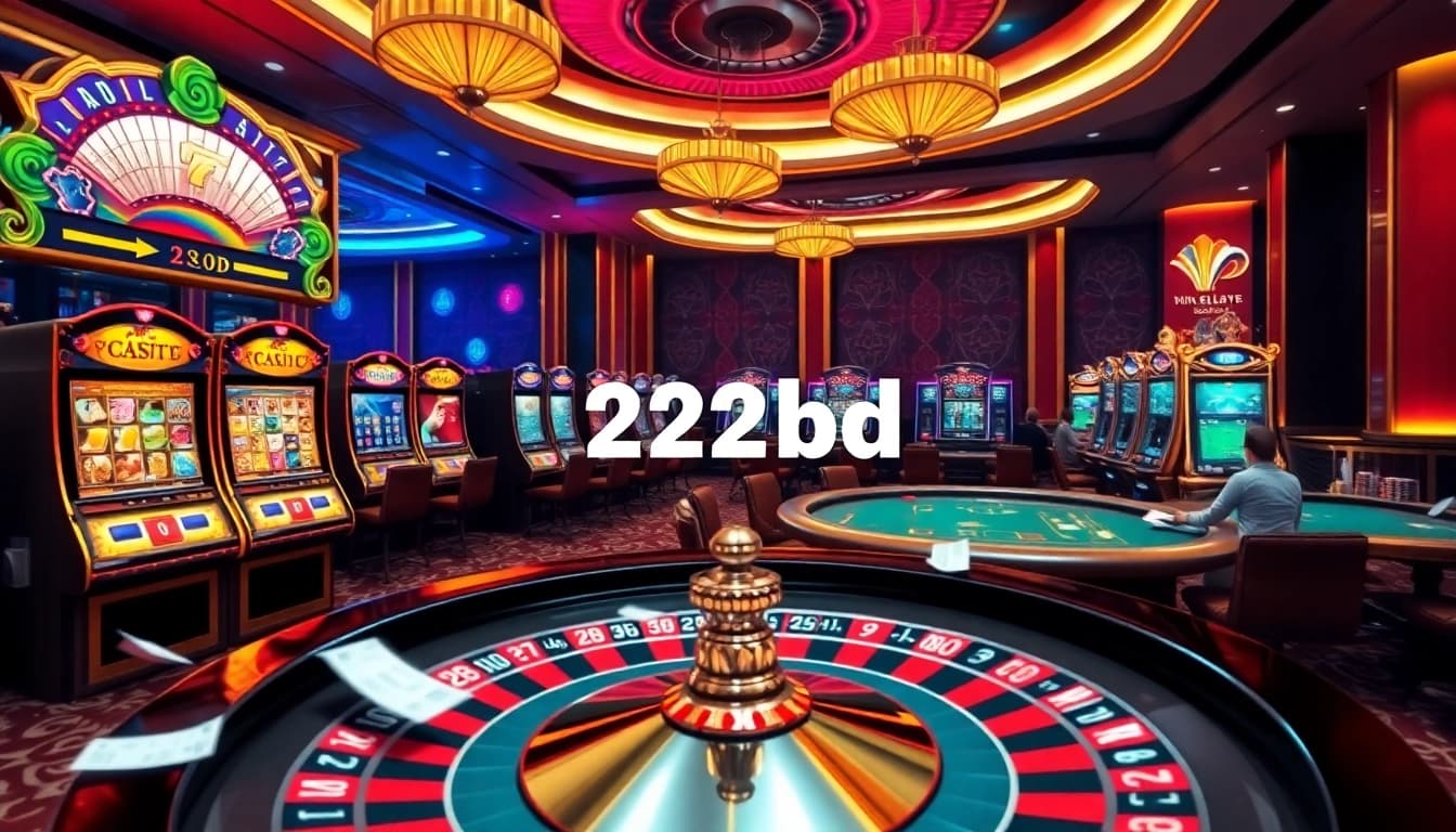 Experience thrilling gameplay with the 222bd app in a vibrant online casino setting.
