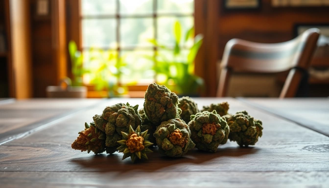 Highlighting Mental Wellness CBD buds, this image showcases their calming nature and organic beauty.