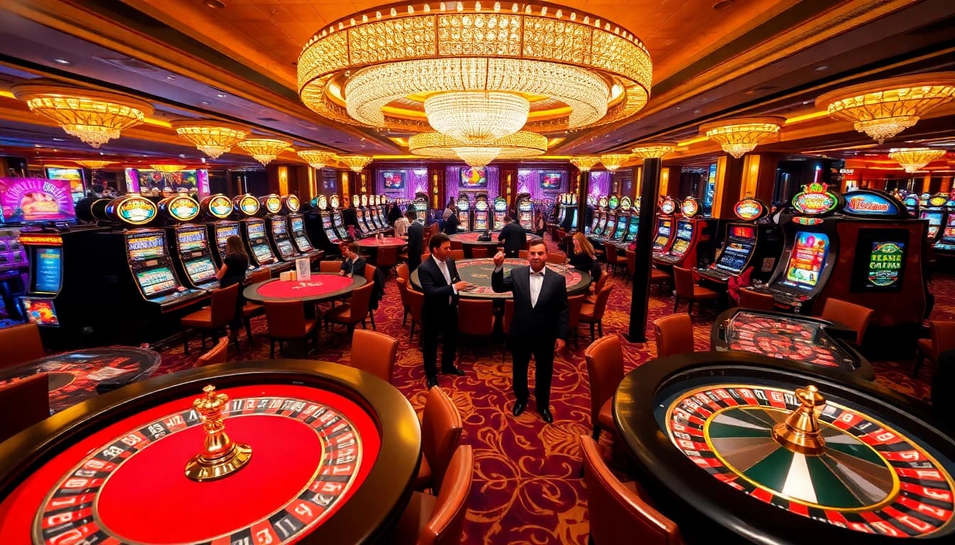 Experience high-stakes gaming with 7mcn in a vibrant casino atmosphere.