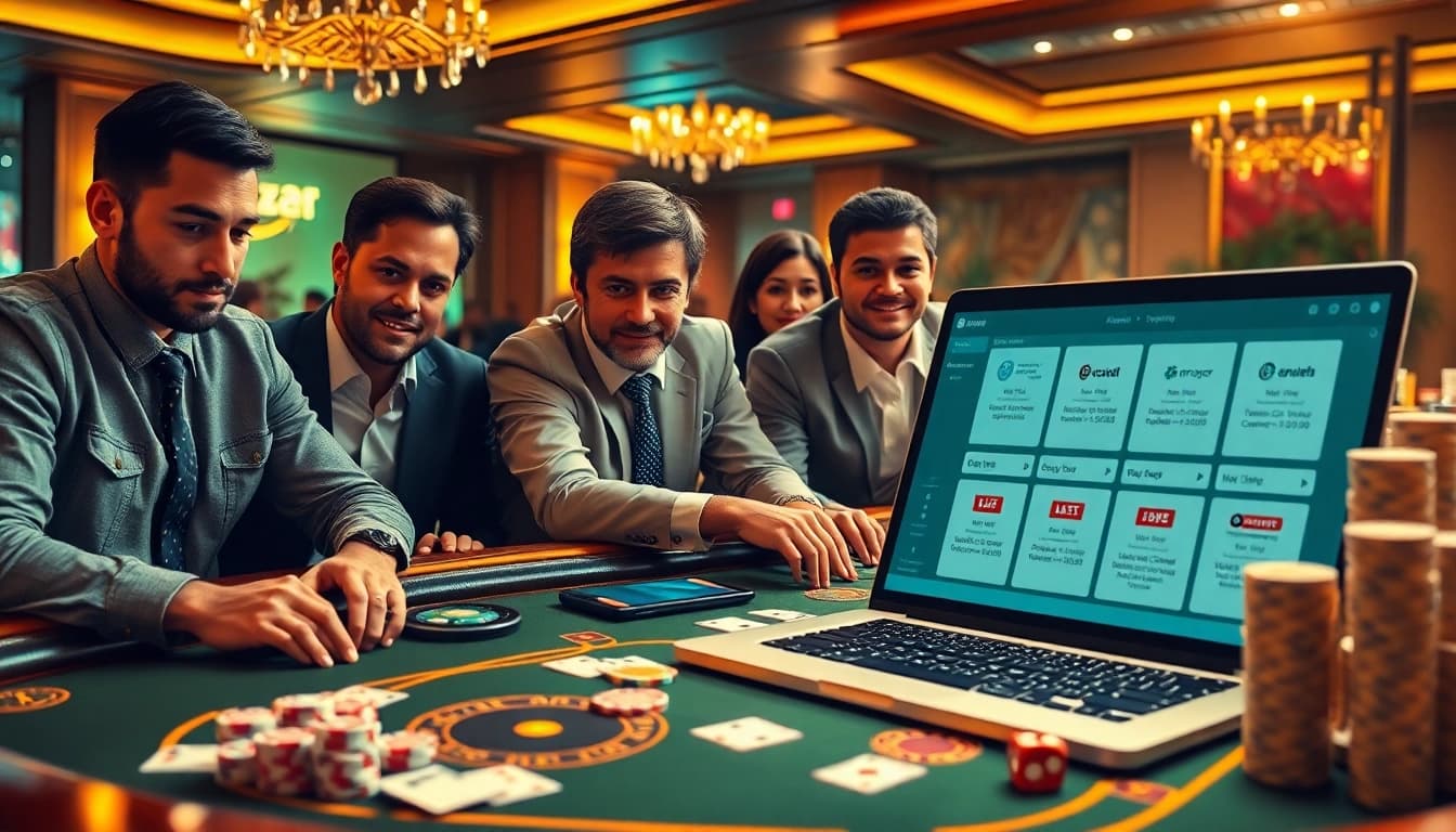 Explore types of amazon accounts alongside thrilling casino gaming strategies at a vibrant gambling table.