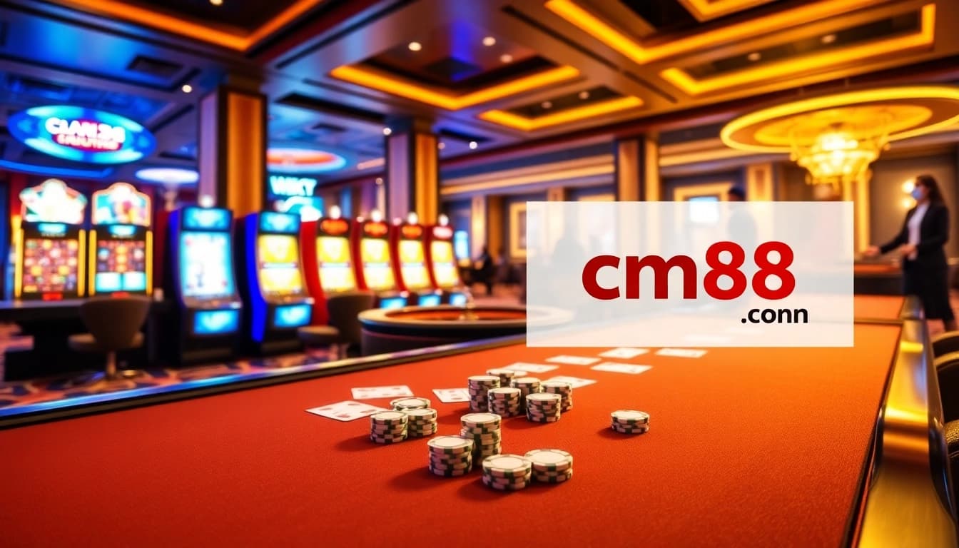 Experience the thrill of cm88 com at a luxurious casino table filled with poker excitement.