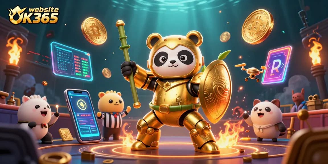Engage with thrilling action at website OK365 with vibrant casino elements and characters