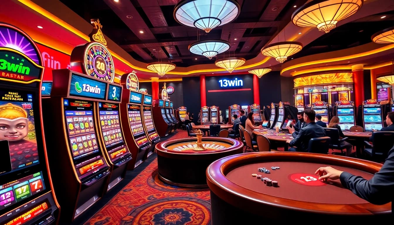 Experience thrilling gameplay at 13win with vibrant slot machines and engaging tables.