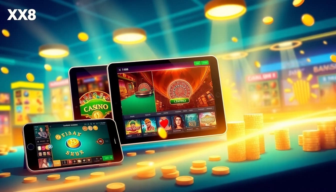 XX88 online gambling platform showcasing engaging casino games in a vibrant digital setting.