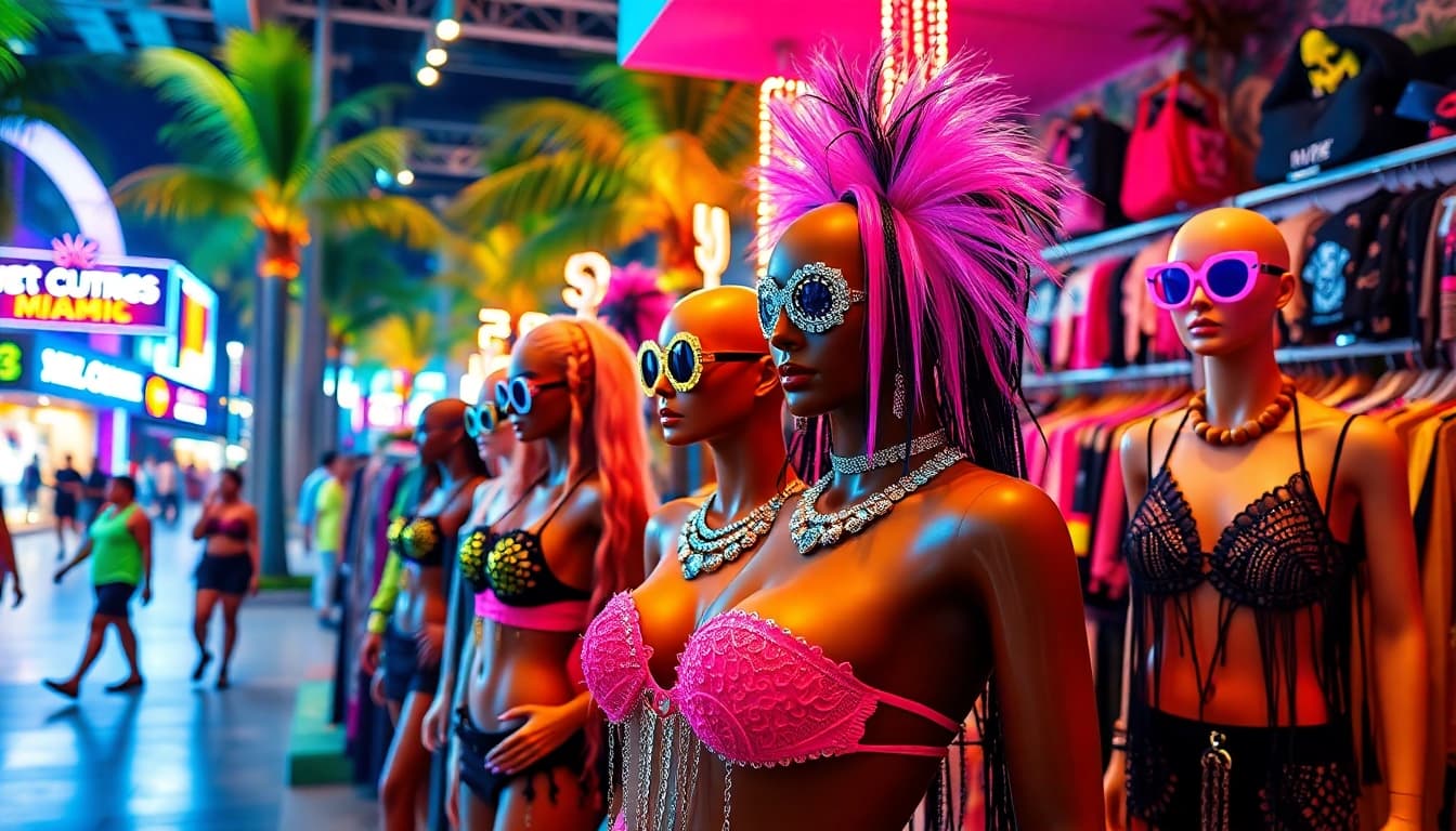 Shop trendy outfits at a rave store miami, featuring vibrant festival clothing and accessories.