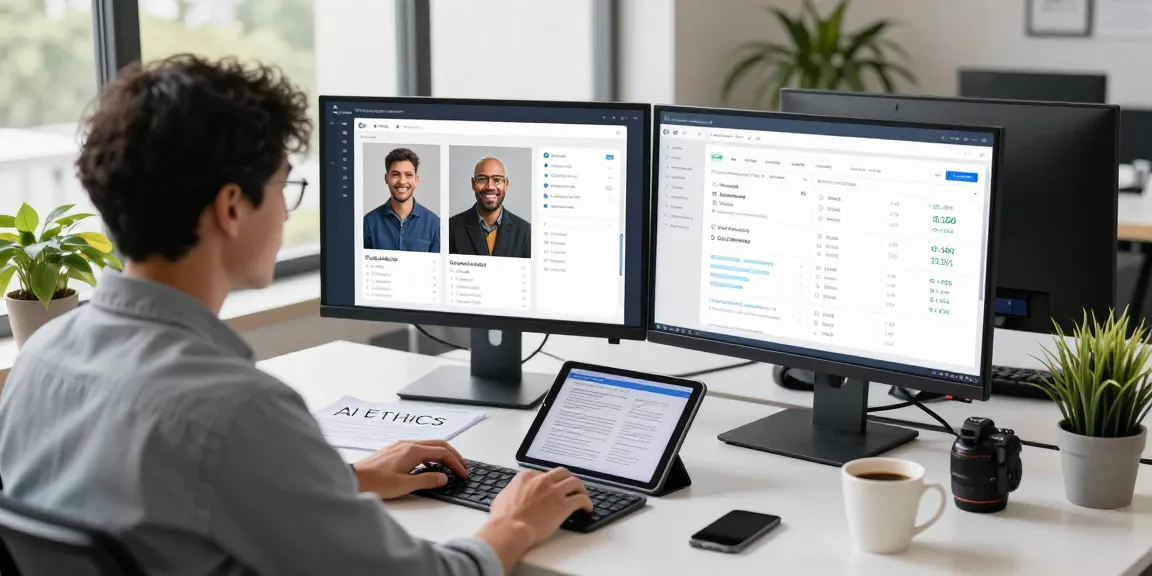 AI image checker tool in use by analyst, showcasing real-time image detection results and analytics in a modern workspace.