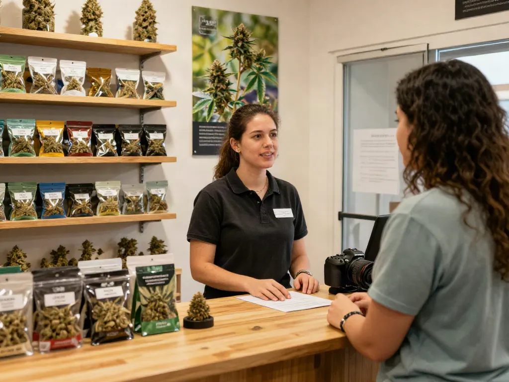 Engaging cannabis seeds shop interior showcasing diverse seed strains and expert customer service.