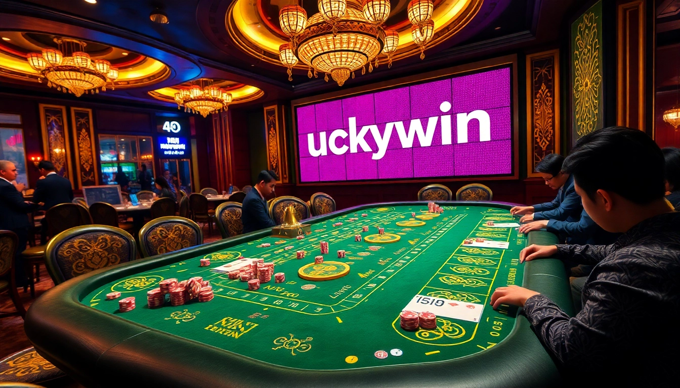 Experience thrilling gameplay at Luckywin tài xỉu md5 with vibrant betting slips and lively casino atmosphere.