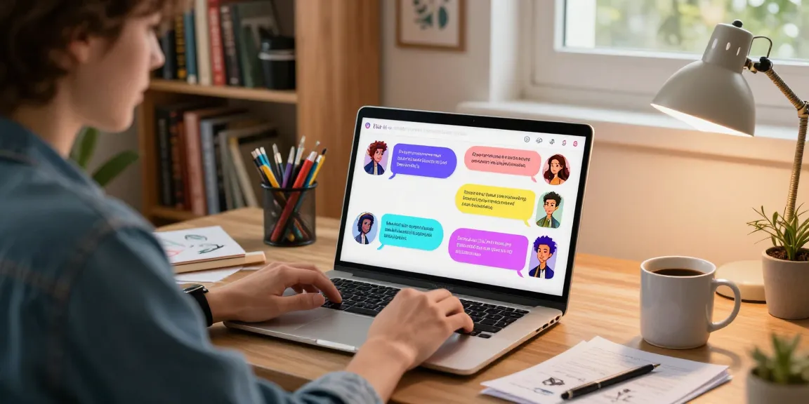 Engaging Tavern AI chat experience with a custom character in a creative home workspace