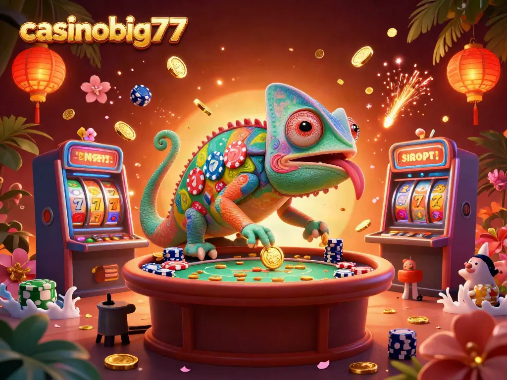 Experience thrilling wins at casinobig777 with colorful slot machines and golden coins!