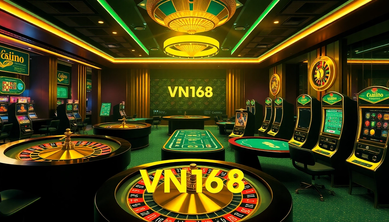 Experience thrilling online gambling at VN168 with dynamic casino tables and exciting slot machines.