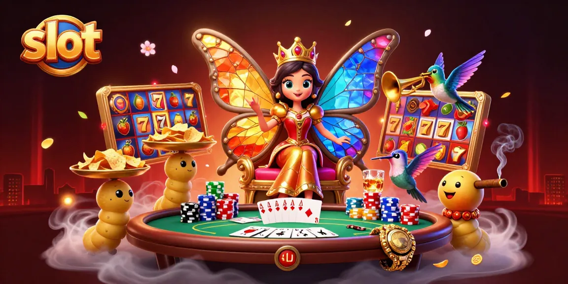 Spin vibrant slot games with the queen of luck in a rich casino scene filled with excitement.