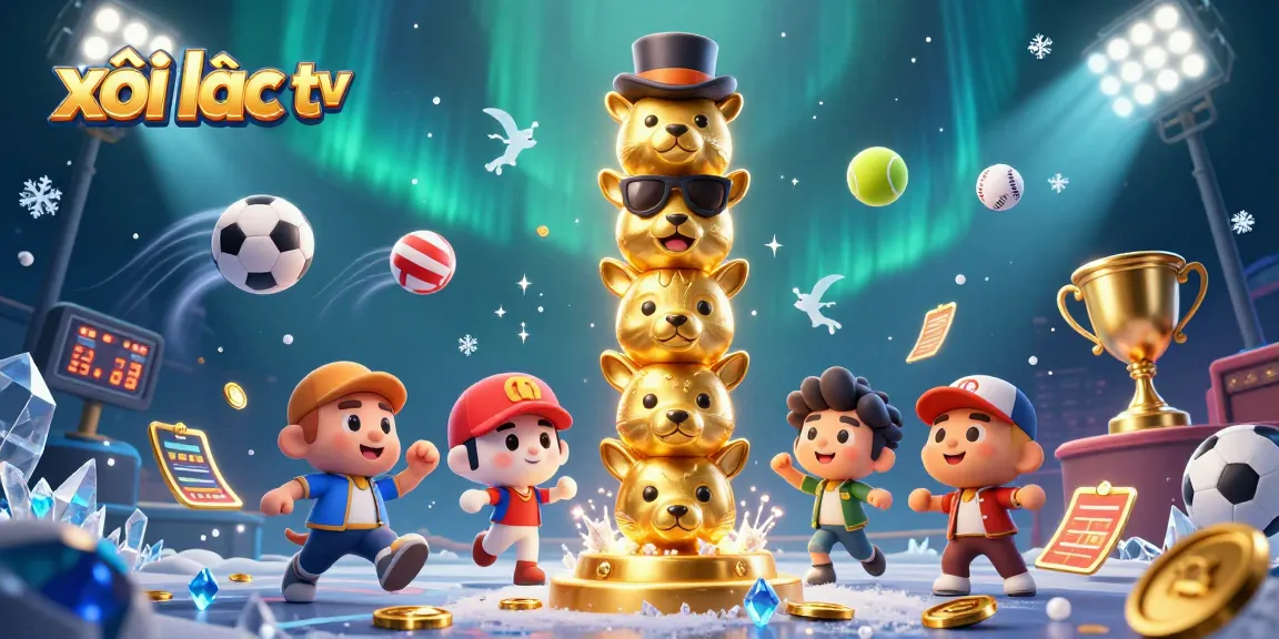 Exciting scene showcasing xôi lạc tv with animated sports balls and vibrant casino elements.