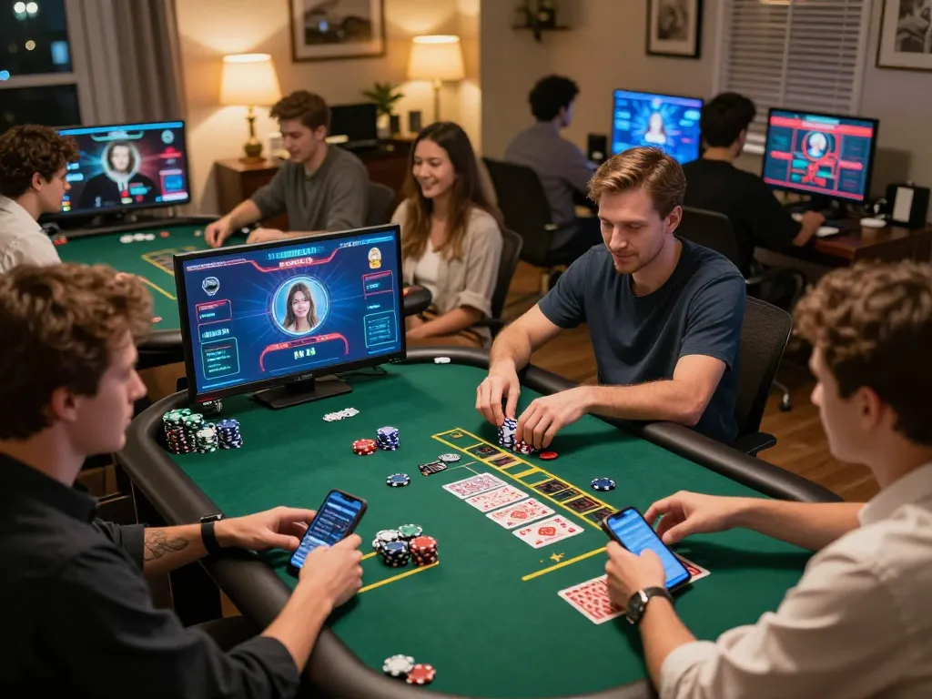 Players enjoying an engaging live dealer game on gg88, showcasing vibrant online gambling action.