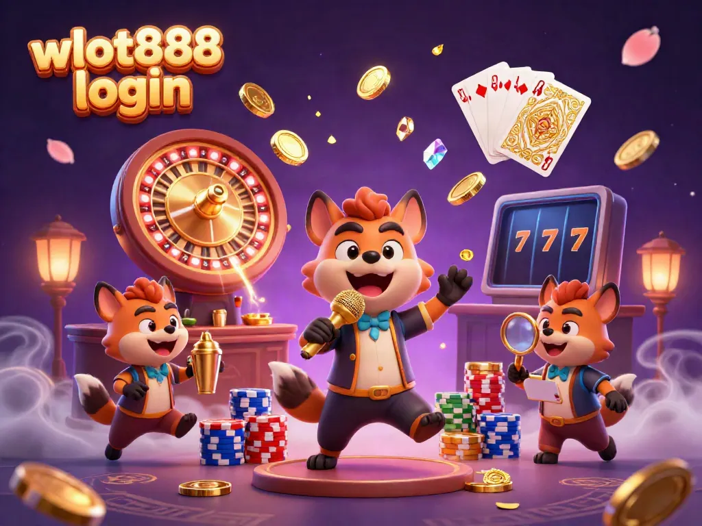 Menangkan bonus dengan wslot888 login di kasino yang menampilkan karakter hyena Lucu.