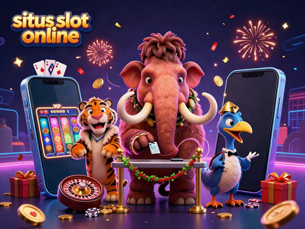 Melihat keseruan situs slot online dengan bouncer mamut, tamu VIP macan, dan porter burung dodo di kasino virtual.