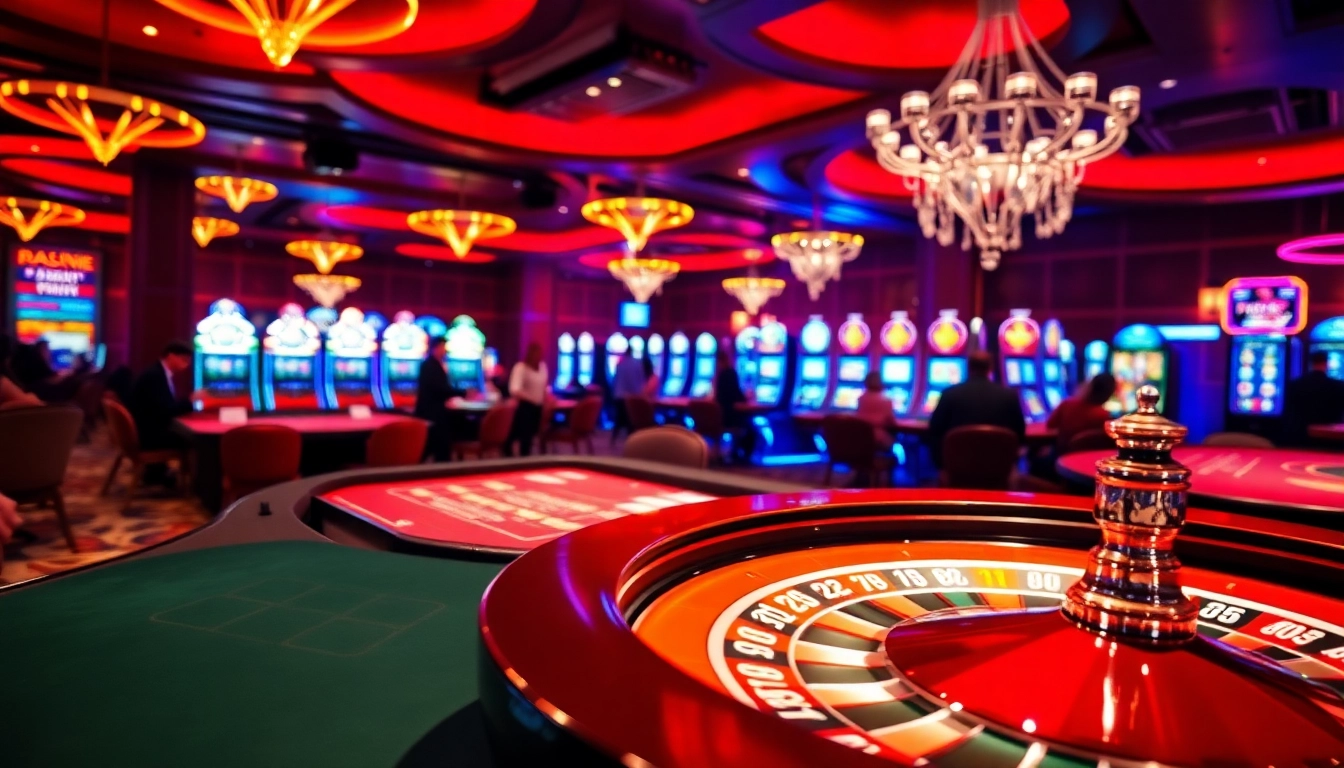 GEEK THC players enjoying the excitement of a casino environment with vibrant gaming tables.