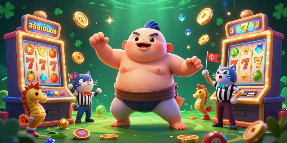 Engage in thrilling spin sessions at สล็อตเว็บตรง, featuring lively 3D characters and vibrant slot elements.